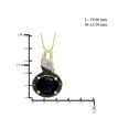 thumbnail image 2 of 5 1/4 Carat T.G.W. Sapphire And Black & White Diamond Accent 14k Gold Over Silver 3-Piece Jewelry set, 2 of 7