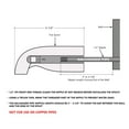 thumbnail image 4 of Tub Spout Threads to 1/2 inch IPS, 5-1/4 inch Length, Chrome Finish, 4 of 4