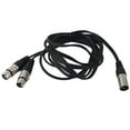 thumbnail image 2 of XLR Male to Dual XLR Female Cable Microphone Stereo Balanced Connection Cord for Audio AdapterWhite 3 m / 9.8ft, 2 of 8