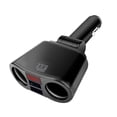 thumbnail image 1 of Kieccall 12V 3.1A 2-Way USB Car Lighter Socket Splitter Adapter - Dual USB Ports & Socket, Fast Charging, Daily Commutes for Multiple Devices, 1 of 8