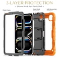 thumbnail image 2 of Allytechgroup iPad Pro 11 Case 2022/2021/2020/2018, Build in Screen Protector Rugged Shockproof Kickstand [Shoulder Strap] Bumper Case for Apple iPad Pro 11" 1st 2nd 3rd 4th Gen, Orange, 2 of 8