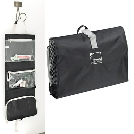 Little Black Travel Case - 1 Hanging Toiletry Travel Organizer Black Kit Bag Cosmetic Carry On Shaving Case