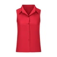 thumbnail image 5 of Mittory Button Down Sleeveless Shirt for Women Loose Fit Lapel Collar Casual Work Blouses Summer Trendy Dressy, 5 of 7