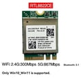thumbnail image 2 of Tarjeta WiFi RTL8822CE 2.4G/5G Tarjeta de Red Inalámbrica Interna Gigabit de Banda Dual NGFF M.2 Tarjeta de Red Wifi Bluetooth 5.1, 2 of 5