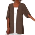thumbnail image 2 of Lightweight Cardigans for Women 2025 Summer Fall Short Sleeve Open Front Plain Cardigan Outerwear Cover Up, 2 of 7