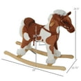 thumbnail image 2 of Kids Ride On Rocking Horse Toy Plush Wood Pony Traditional Gift w/Neigh Sound, 2 of 11