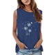 thumbnail image 1 of Gibobby Verano mujer sin mangas flor cuello redondo camiseta sin mangas Casual chaleco Top camisa blusa(Marina,CH), 1 of 5