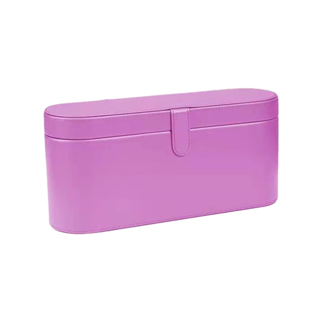 Bewildely Bolsa de almacenamiento de gran capacidad de PU para secador de pelo supersónico, portátil y ligero, PU Premium Almacenamiento y organización del hogar Púrpura