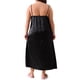 thumbnail image 3 of Agnes Orinda Tallas Grandes Camisones para Mujeres V Cuello Satén Pijamas Sin Mangas Vestido Deslizante Ropa de Dormir 3X Negro, 3 of 6