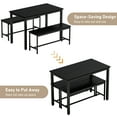 thumbnail image 4 of Aukfa Dining Table Set for 4, Kitchen Dining Table Set with 2 Bench ,Black, 4 of 9