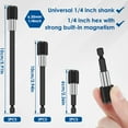 thumbnail image 2 of verlacod 6Pcs Drill Bit Extension Magnetic Chrome-vanadium Steel Screwdriver Bit Holder Quick Release 1/4 Inch Hex Shank Drill Bit Extender Adapter Set for Screws Nuts Drill, 2 of 8
