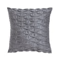 thumbnail image 2 of VCNY Home Smocked 18" x 18" Grey Polyester Geometric Oblong Decorative Pillow, 2 of 5