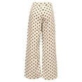 thumbnail image 6 of Women's Polka Dots Straight Leg Jeans Vintage Denim Pants Color Beige Size L, 6 of 6