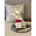 thumbnail image 2 of Dakota Throw Pillow, Ivory/Silver (20"x20"x4"), 2 of 6