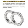 thumbnail image 3 of 3Pcs Cast Pipe Fitting Hex Locknut, 304 Stainless Steel Hex Lock Nut PT 3/4" Female Thread for Plumbing Fixed, 3 of 5