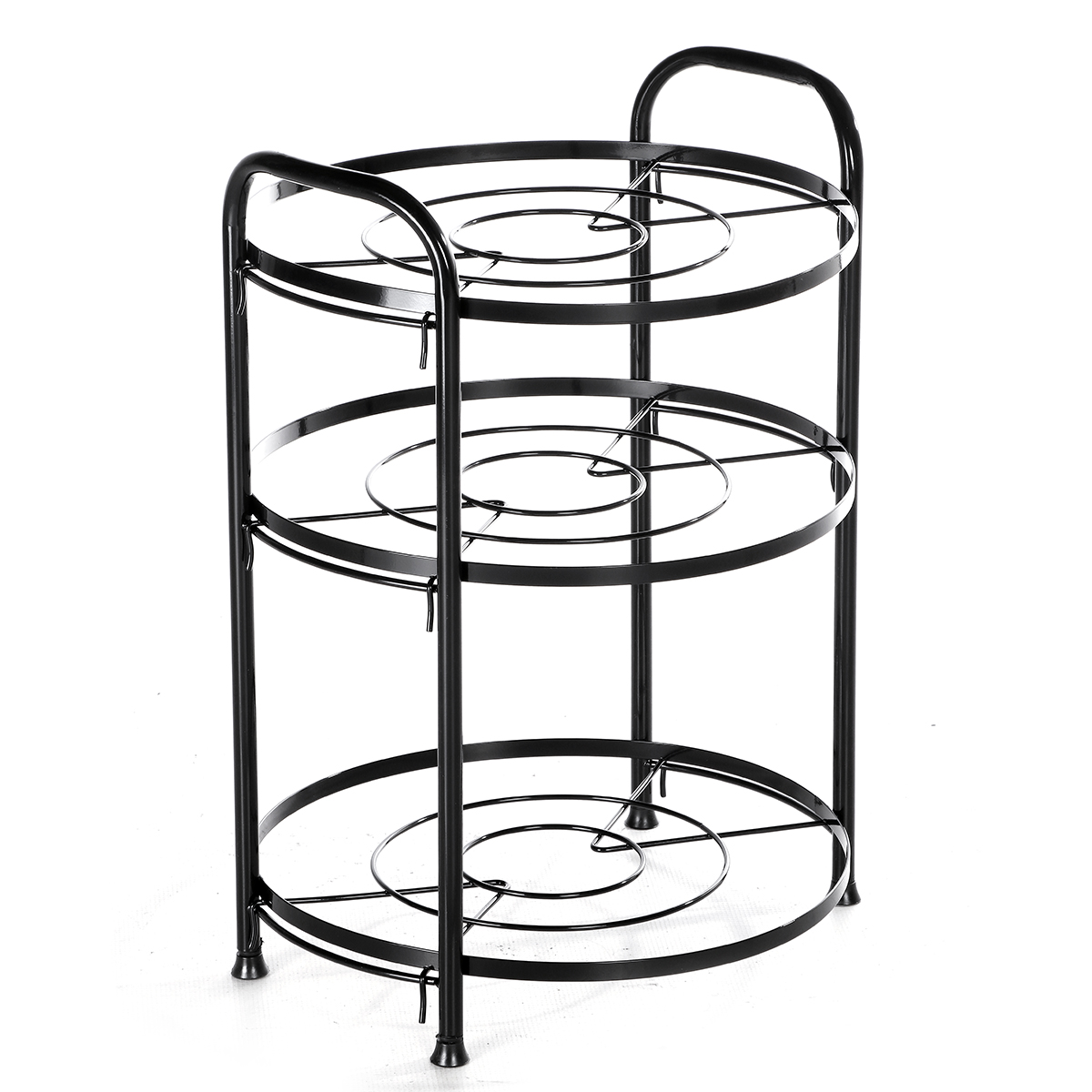 Pots and Pans Organizer Rack, Heavy Duty Metal Pans Pots Lids Storage