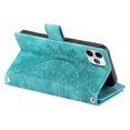 thumbnail image 5 of Feishell Zipper Wallet Case for iPhone 11 Pro Max,for Women Men,Stylish Embossed Pattern PU Leather Multi Card Slots Magnetic Clasp Flip Kickstand Crossbody Phone Case with Shoulder Strap,Green, 5 of 10
