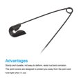 thumbnail image 4 of Unique Bargains 1.69 Inch Metal Sewing Pins Safety Pins with Box for Office Home Black 60 Pack, 4 of 4