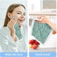 thumbnail image 4 of Coolnut 6 PCS Paisley Pattern Green Baby Washcloths Towel Set, Highly Absorbent & Soft Cotton Wash Cloths 12"x 12" Face Hand Towels for Bathroom, Multi-Purpose Fingertip Towels, 4 of 5