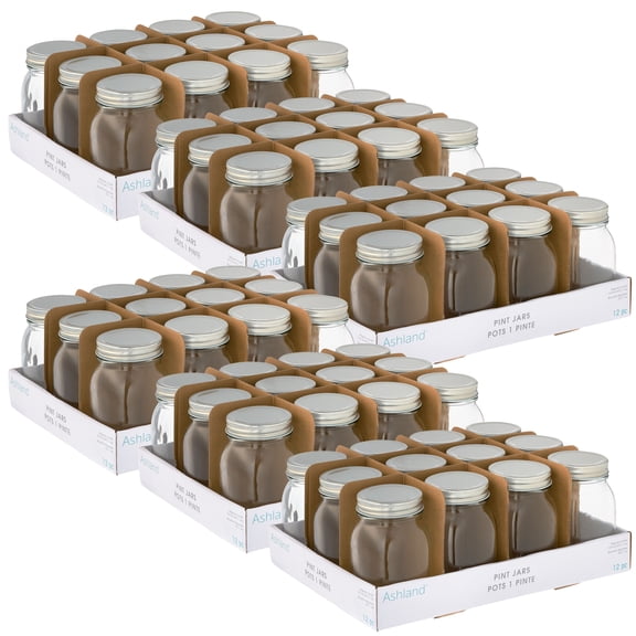 6 Packs: 12 ct. (72 total) 16oz. Glass Jar by Ashland