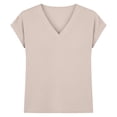 thumbnail image 6 of Cilsoka Summer Shirts for Women Solid Basic Tops Short Sleeve Casual V Neck Pullover Basic Tee Shirt Blouse Dressy Casual, 6 of 7
