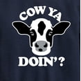 thumbnail image 3 of Instant Message - Cow Ya Doin - Toddler & Youth Crewneck Fleece Sweatshirt, 3 of 6