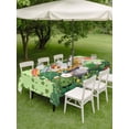 thumbnail image 3 of Green Gnomes St. Patrick's Day Outdoor Tablecloth - 60x84 Inch Rectangle Dining Table Cover, Lucky Clovers Rainbow Waterproof Outdoor Table Cloth with Umbrella Hole & Zipper for Picnic/Patio/Party, 3 of 7