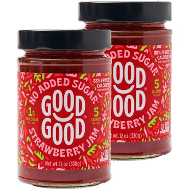 GOOD GOOD Strawberry Jam, 12oz (2 Pack)