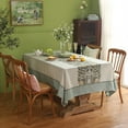 thumbnail image 5 of Rectangle Tablecloth Linen Polyester Fabric Decorative Rectangle Floral Printed Pattern Geometry Design Table Cover for Kitchen Dining Tabletop 54" x 72", 5 of 6