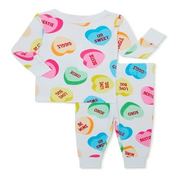 Sweethearts Toddler Unisex Valentine's Day Pajama Set, 2-Piece, Sizes 12M-5T