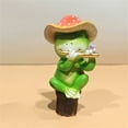 thumbnail image 4 of nvzhuang Cute Band Frog Statue Resin Animals Garden Figurine Outdoor Sculpture for Lawn Patio Decor, 4 of 9