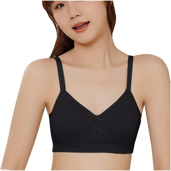 FAIWAD Teen Girls Bra Wireless Adjustable Straps Bralette Girls Comfy Breathable Stretch Seamless Underwear