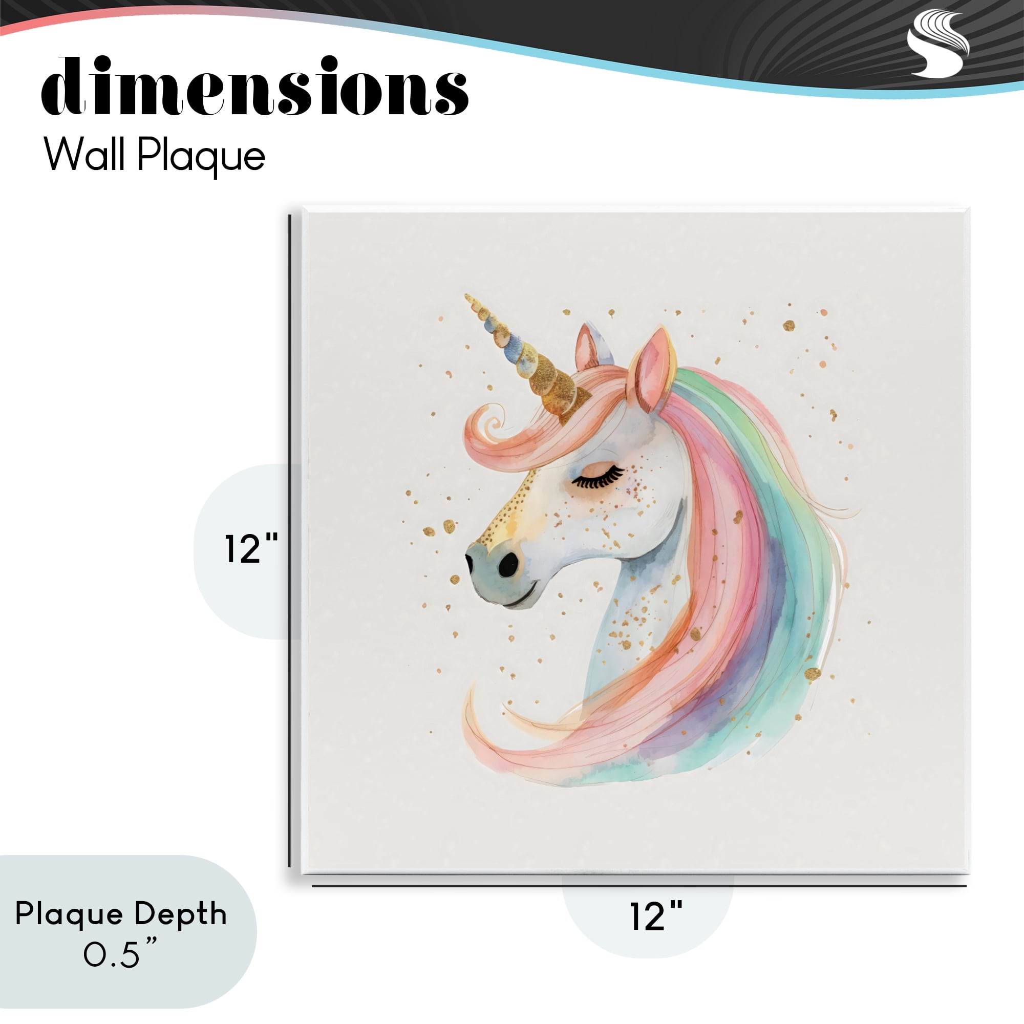 Stupell Industries Gold Accented Unicorn Wall Plaque Art, design by Creative Studio