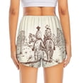 thumbnail image 2 of Lsque Two Cowboys Riding Horses In The Desert Printed Women's Running Shorts with Liner Pockets,Elastic Quick Dry Workout Athletic Gym Yoga Shorts,Womens High Waist Shorts-Small, 2 of 9