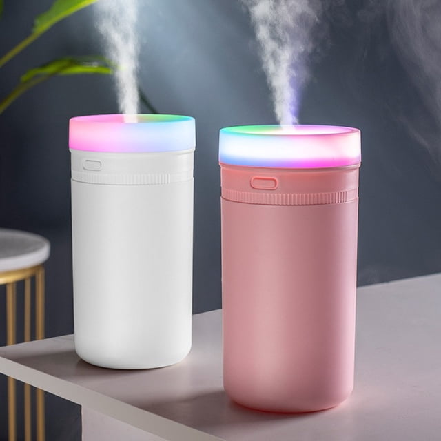 Humidificador USB para oficina en casa - Tanque de agua silencioso de gran capacidad de 1.2L, configuraciones ajustables, apagado automático, rosa, 1 pieza