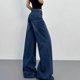 thumbnail image 5 of Pantalones vaqueros Retro americanos de pierna recta para mujer, lavados y versátiles, estilo gótico Harajuku, holgados, informales, de cintura alta, pantalones y2k, 5 of 5