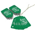thumbnail image 3 of Inkdotpot Merry And Bright Christmas Bottle Tag Real Silver Foil Favor Hang Tags Pack Of 100, 3 of 6