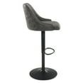 thumbnail image 3 of Sylmar Height Adjustable Stool in Charcoal Faux Leather, 3 of 9