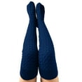 thumbnail image 3 of UJNDER Women's Autumn Winter Knitted Over Knee Long Socks Thigh High Stockings Blue, 3 of 9