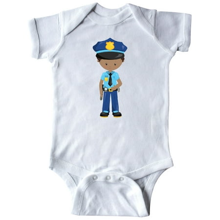

Inktastic African American Boy Policeman Police Uniform Gift Baby Boy Bodysuit