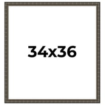 34x36 Frame Black Bamboo Solid Wood Picture Frame Width 1.5 Inches | Interior Frame Depth 0.5