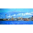thumbnail image 2 of Ghanooni, Sarah  14x9 White Modern Wood Framed Museum Art Print Titled - Skyline of Seattle, 2 of 4