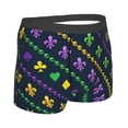 thumbnail image 3 of Kll Mardi Gras Strings Of Beads Men'S Cotton Boxer Briefs Underwear-X-Large, 3 of 9