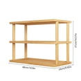 thumbnail image 3 of Leodye 3 Tier Wooden Shelf Bookcase,Modern Open Bookshelf,Bamboo Shoe Rack Storage Organizer,Multifunctional Display Stand for Living Room Bedroom office,Durable Space-Saving Design, 3 of 6