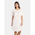 thumbnail image 2 of Lissome Women's Hacci Sleep Shirts with Short Sleeves, 2-Pack, Sizes S-4X, 2 of 7