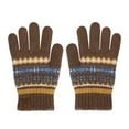 thumbnail image 4 of UngA Kids Winter Gloves with Touch Screen Full Finger Thermal Half Finger Magic Stretch Knit Mittens for Girls and Boys (Brown,3-9 Years), 4 of 4