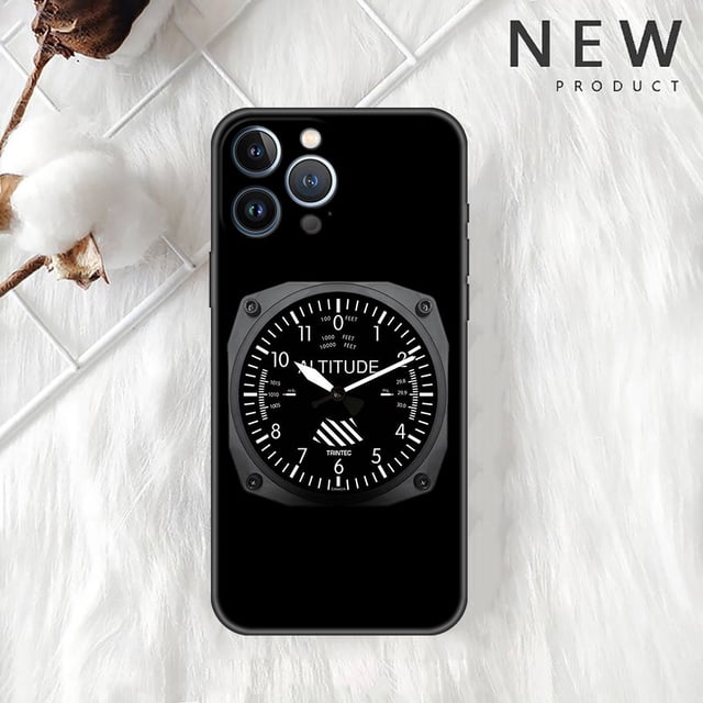 Funda para teléfono Apple iPhone 11, 13, 12, 14 Pro, 7 Plus, XR, X, XS, Max, 6, 6S, SE, avión, helicóptero, instrumento de cabina Fivean unisex