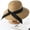 Khaki-black, variant on FURTALK Sun Hat for Women UV UPF50 Straw Beach Hat Foldable Brim Summer Travel Hat - Khaki Black - L
