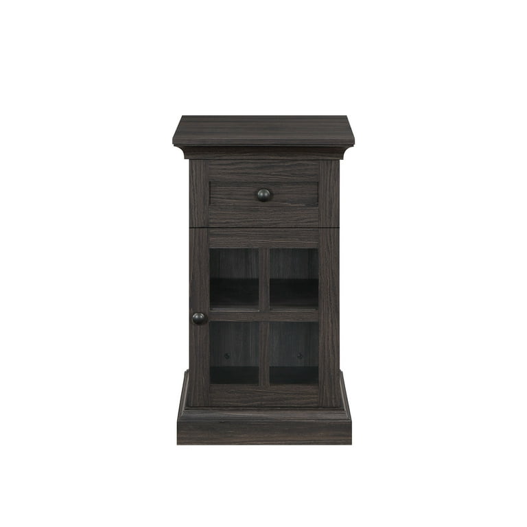 Better Homes & Gardens Canton End Table with USB, Tobacco Oak