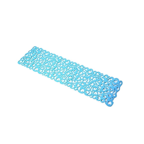 Felt Table Runner Modern Simple Style Flower Pattern Replacement Water Absorbent Flower Home Restaurant Cafe Desktop Placemat Coaster Mat Sky Blue